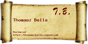 Thomasz Bella névjegykártya